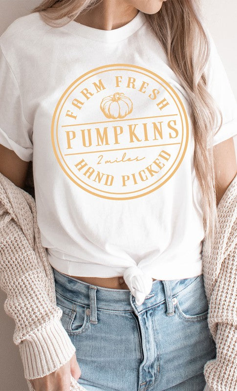 Farm Fresh Pumpkins Circle PLUS Graphic Tee