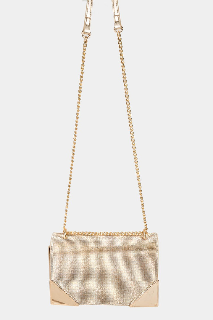 Fame Rhinestone Studded Rectangle Crossbody Bag - Boho Soho