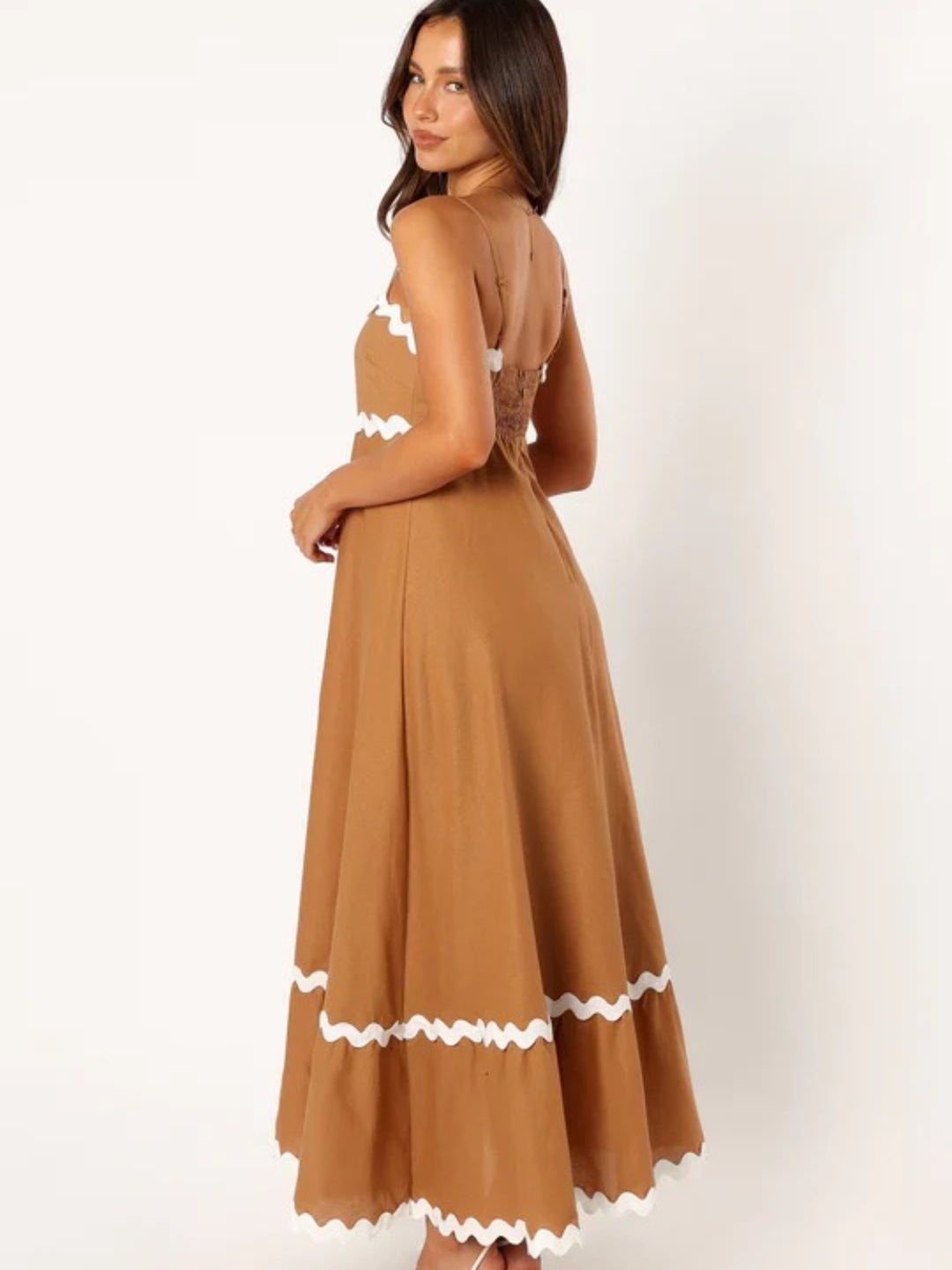 RicRac Spaghetti Strap Maxi Dress