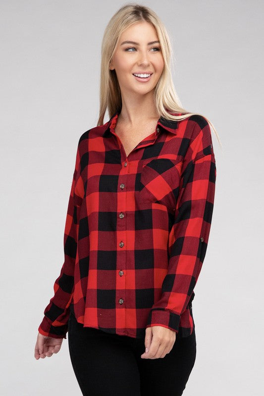 Ambiance Classic Plaid Flannel Shirt