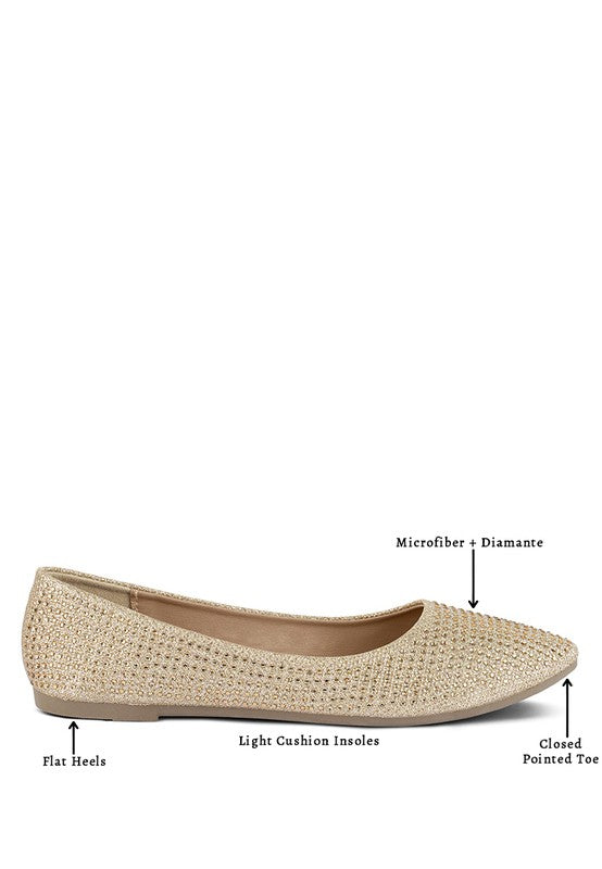 Denki Studded Ballerina Flats