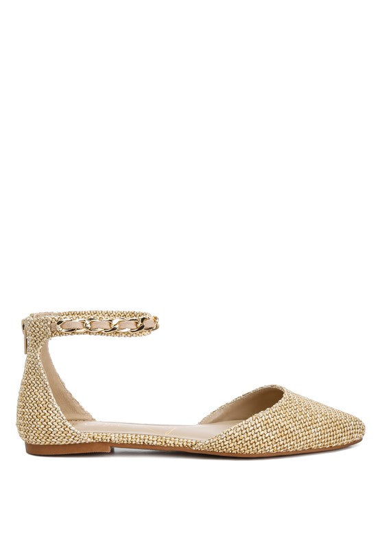 London Rag Buqisi Chain Embellished Flat Sandals