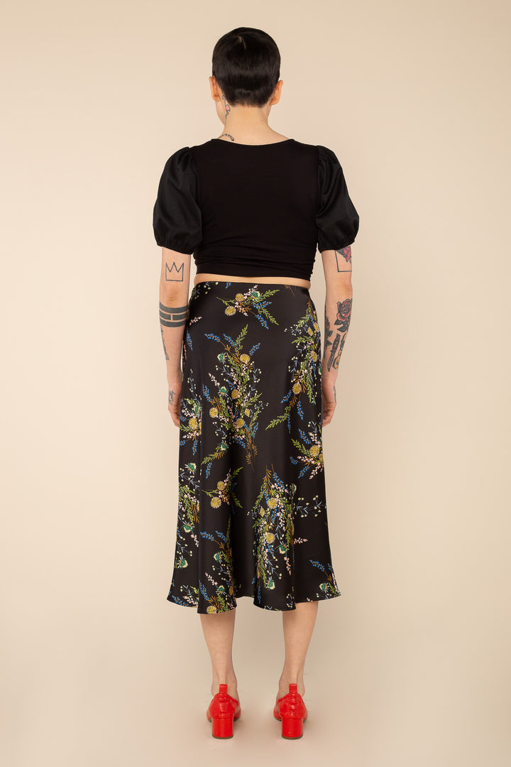 Gabriella Floral Satin Skirt