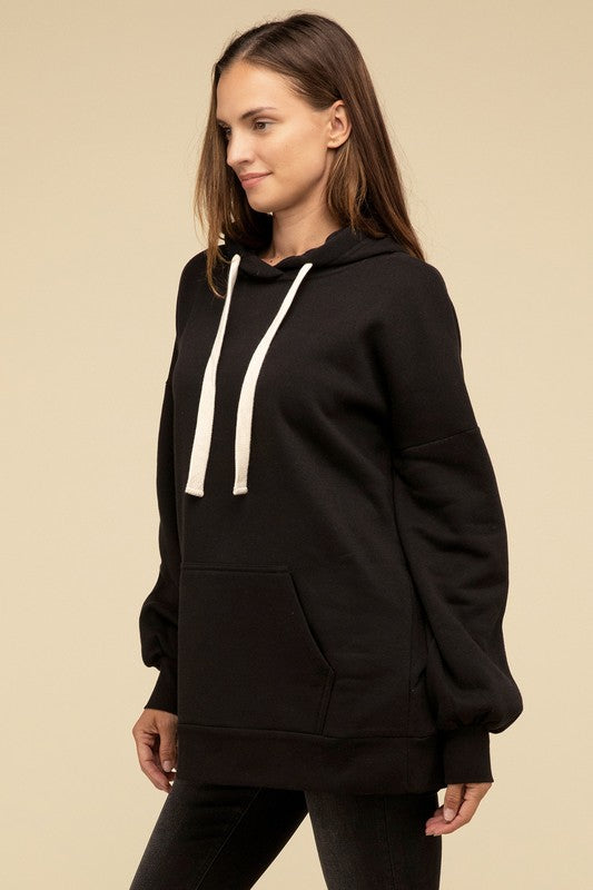 Zenana Oversized Hoodie Longline Sweatshirt