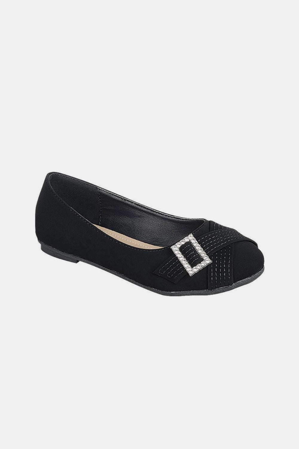 Forever Link Slip On Rhinestone Buckle Ballet Flats - Boho Soho