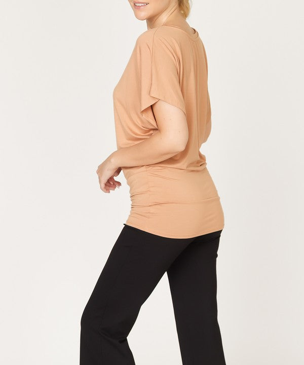 FABINA BAMBOO SIGNATURE DOLMAN SLEEVE TUNIC TOP