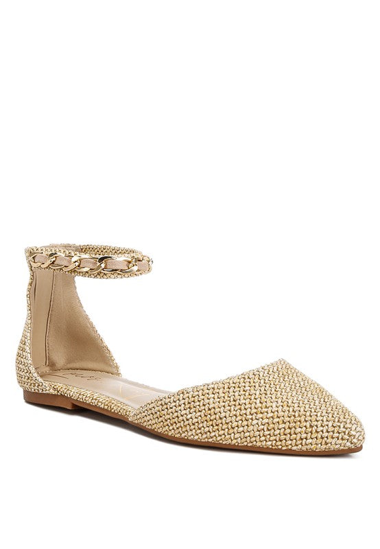 London Rag Buqisi Chain Embellished Flat Sandals