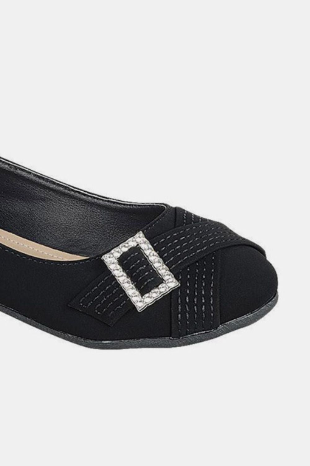 Forever Link Slip On Rhinestone Buckle Ballet Flats - Boho Soho