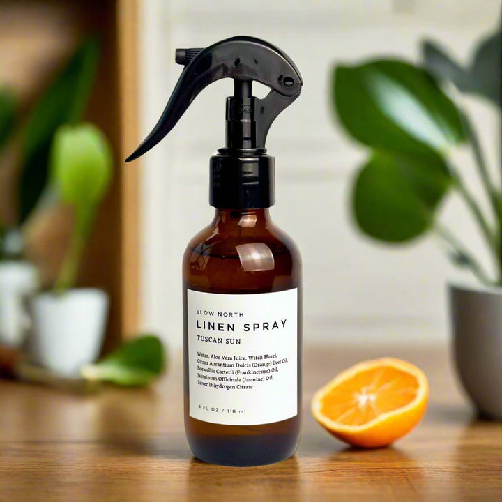 Slow North Linen Spray - Tuscan Sun - Orange + Frankincense + Jasmine