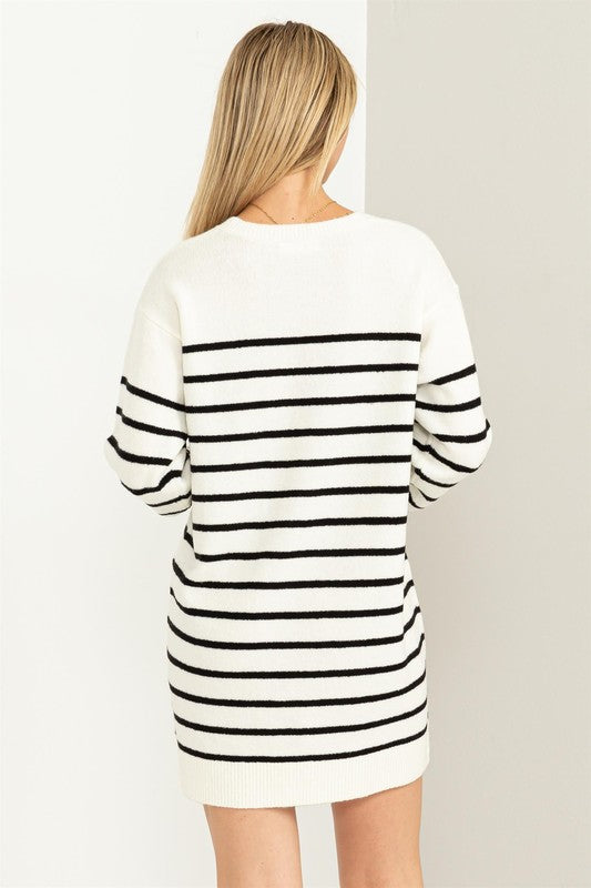 HYFVE Casually Chic Striped Sweater Dress