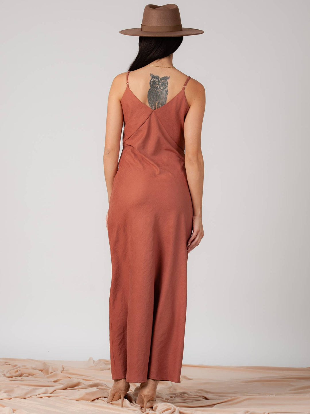 Lucca Couture JENN SEAM DETAILED SLIP DRESS-PALE GERANIUM