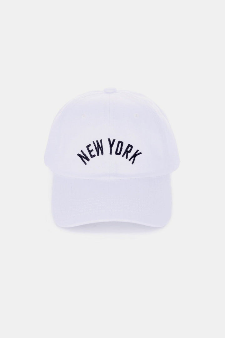 Zenana Paris New York London Embroidered City Baseball Cap