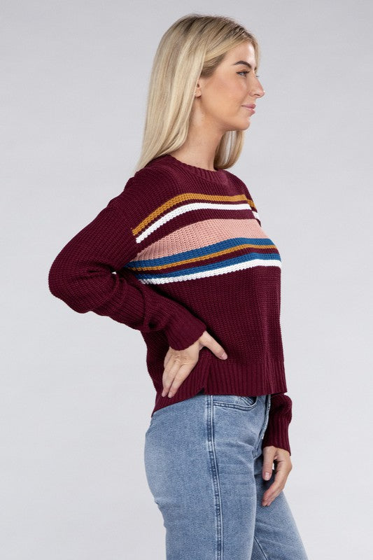 Ambiance Striped Pullover Sweater