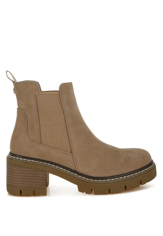 Rag Company Vostok Suede Chunky Chelsea Boots