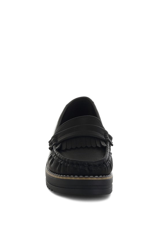 London Rag Croyda Fringed Nubuck Loafers