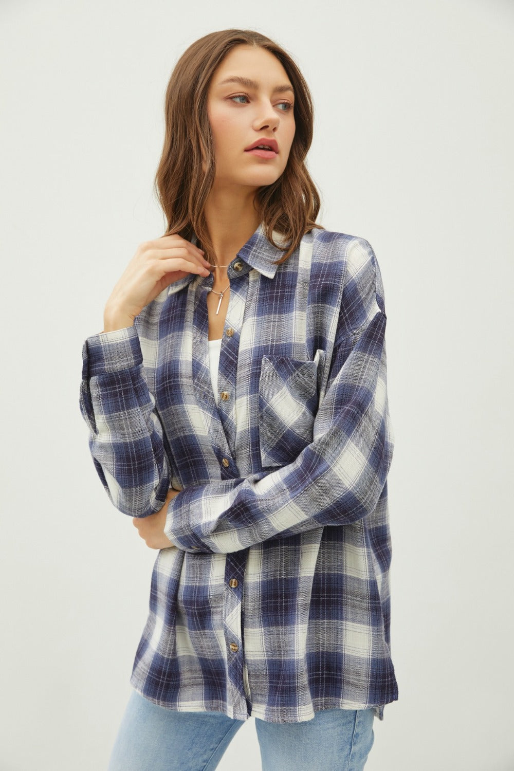 Be Cool Plaid Flannel Button Down Shirt