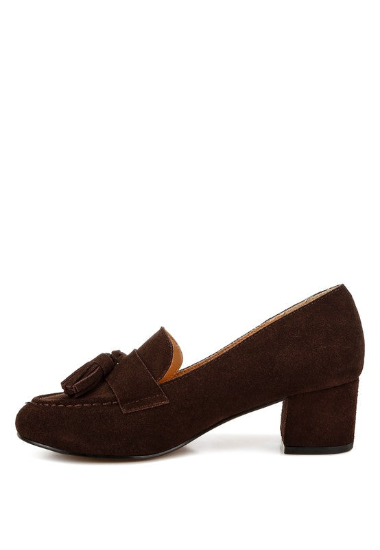 Rag & Co Aloha Tassels Detail Suede Loafers