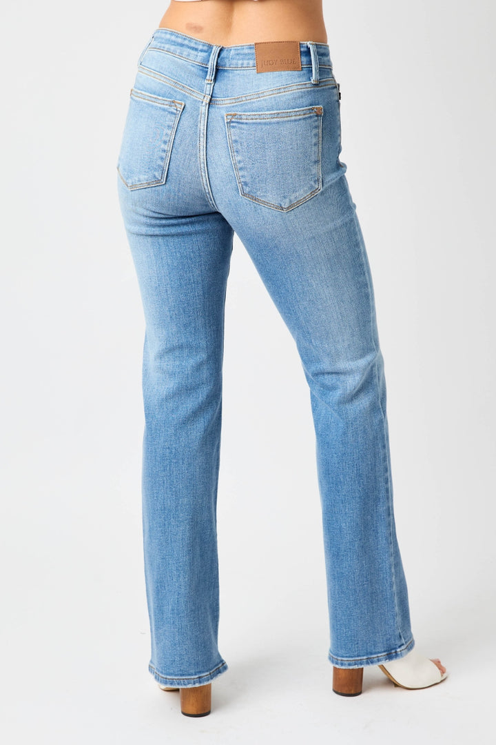 Judy Blue Mid-Rise Waist Straight Jeans