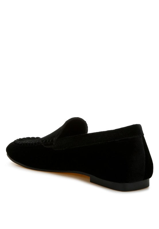 Rag & Co Robua Velvet Flat Loafers