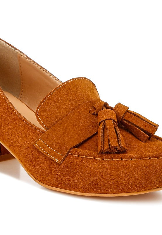 Rag & Co Aloha Tassels Detail Suede Loafers