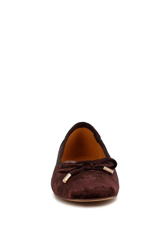 Rag & Co. Buckrose Velvet Bow Ballerinas