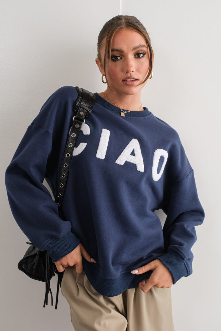 Pretty Garbage Ciao Patch Sweatshirt - Boho Soho