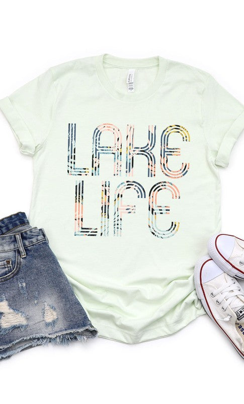 Floral Lake Life Graphic Tee Plus Size