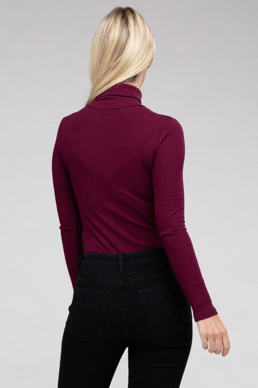 Ambiance Long-Sleeve Turtleneck Bodysuit