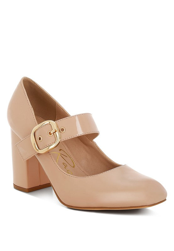 London Rag Primula Mary Jane Block Heel Pumps