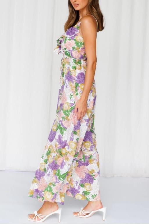 One and Only Collective Floral Print Wide Leg Jumpsuit