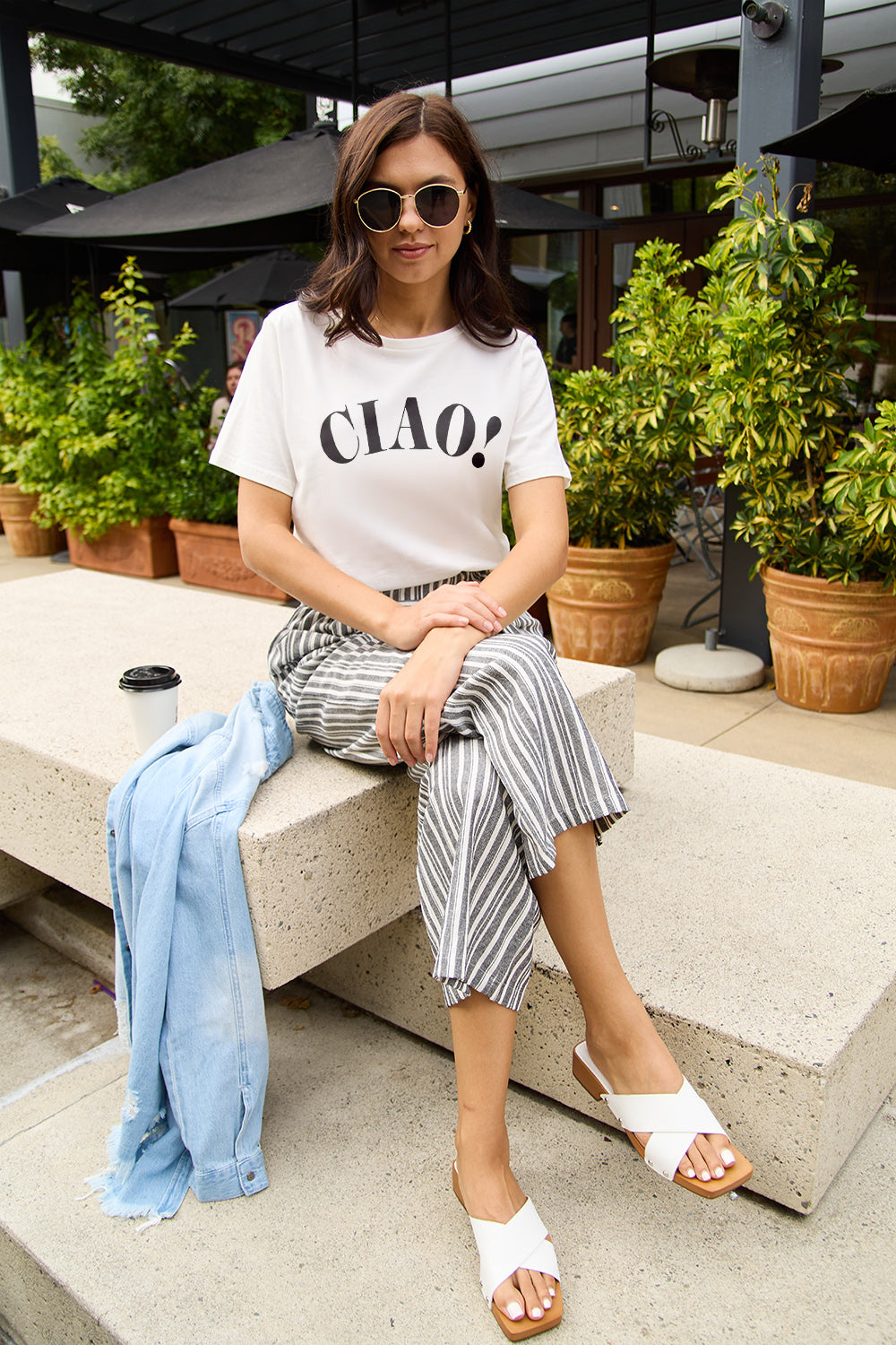 Simply Love CIAO Round Neck T-Shirt