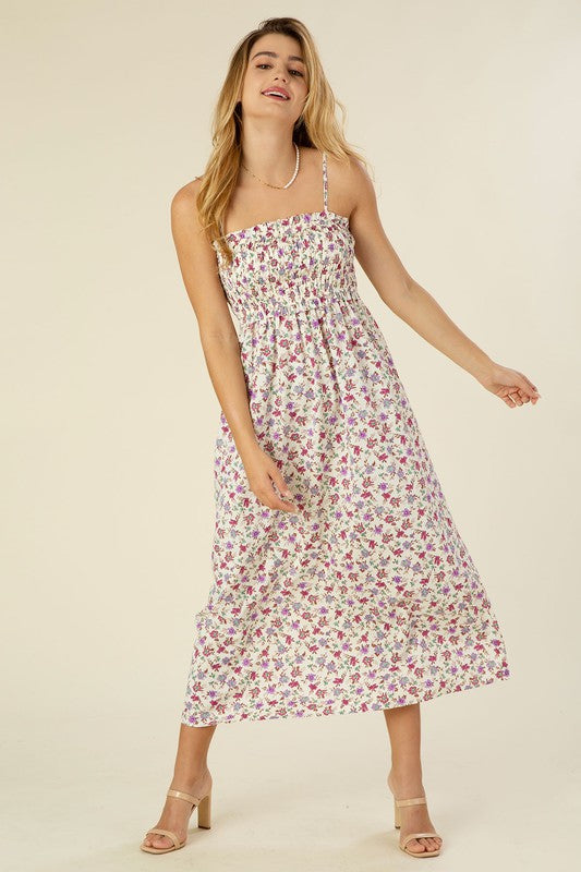 Lilou Smocked Floral Maxi Dress