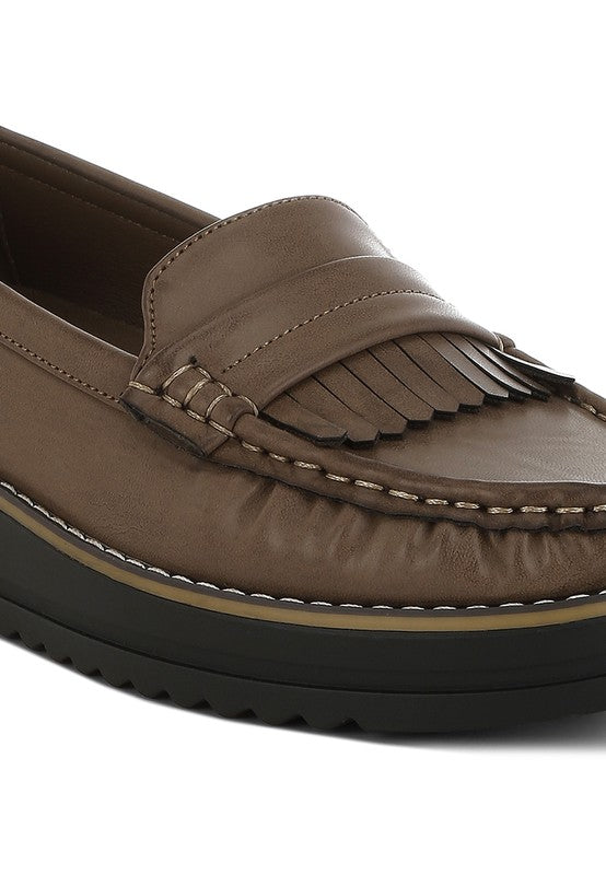 London Rag Croyda Fringed Nubuck Loafers