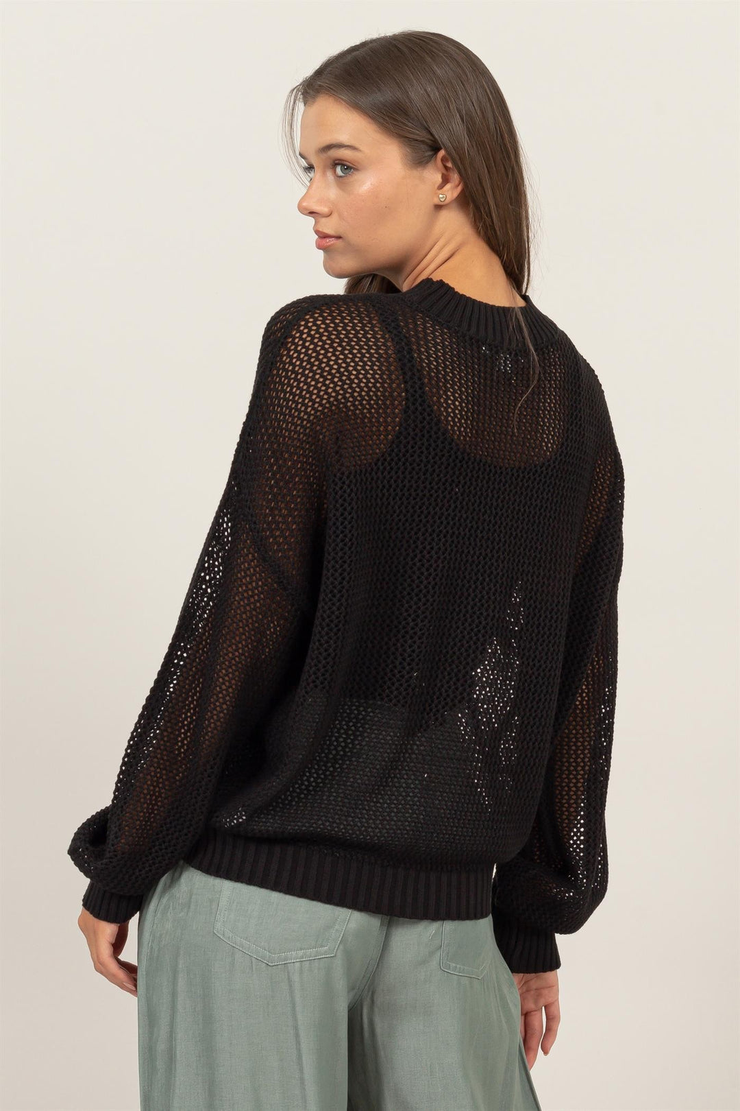 HYFVE Star Pattern Open Knit Top