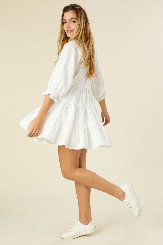 Lilou Tiered & Tassel Mini Dress