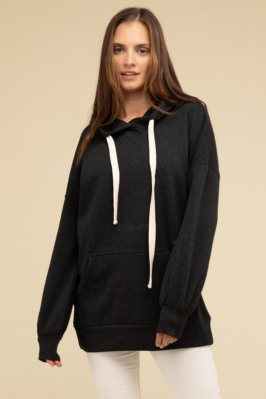 Zenana Oversized Hoodie Longline Sweatshirt