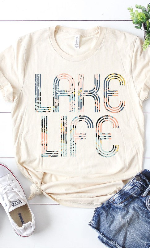 Floral Lake Life Graphic Tee Plus Size