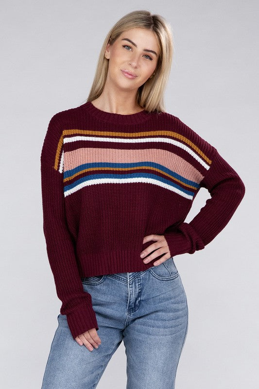 Ambiance Striped Pullover Sweater