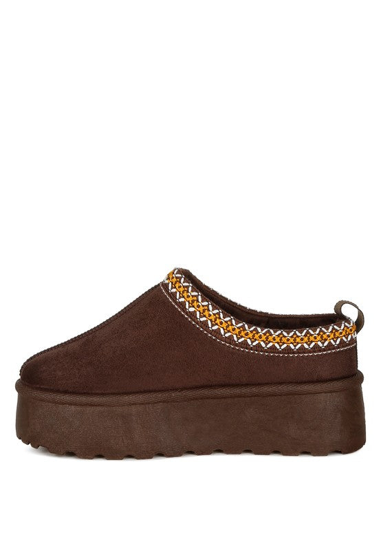 London Rag Jesters Embroidered Platform Classic Slip-On