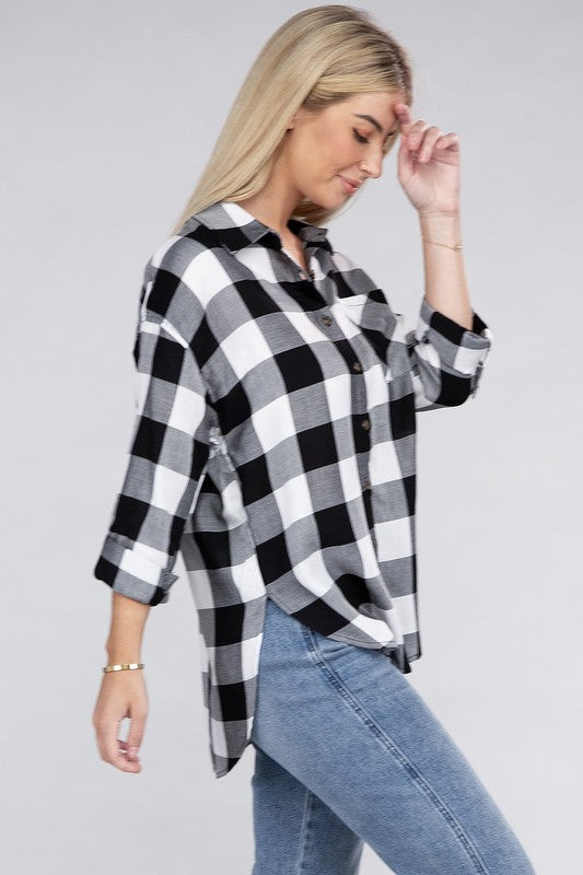 Ambiance Classic Plaid Flannel Shirt