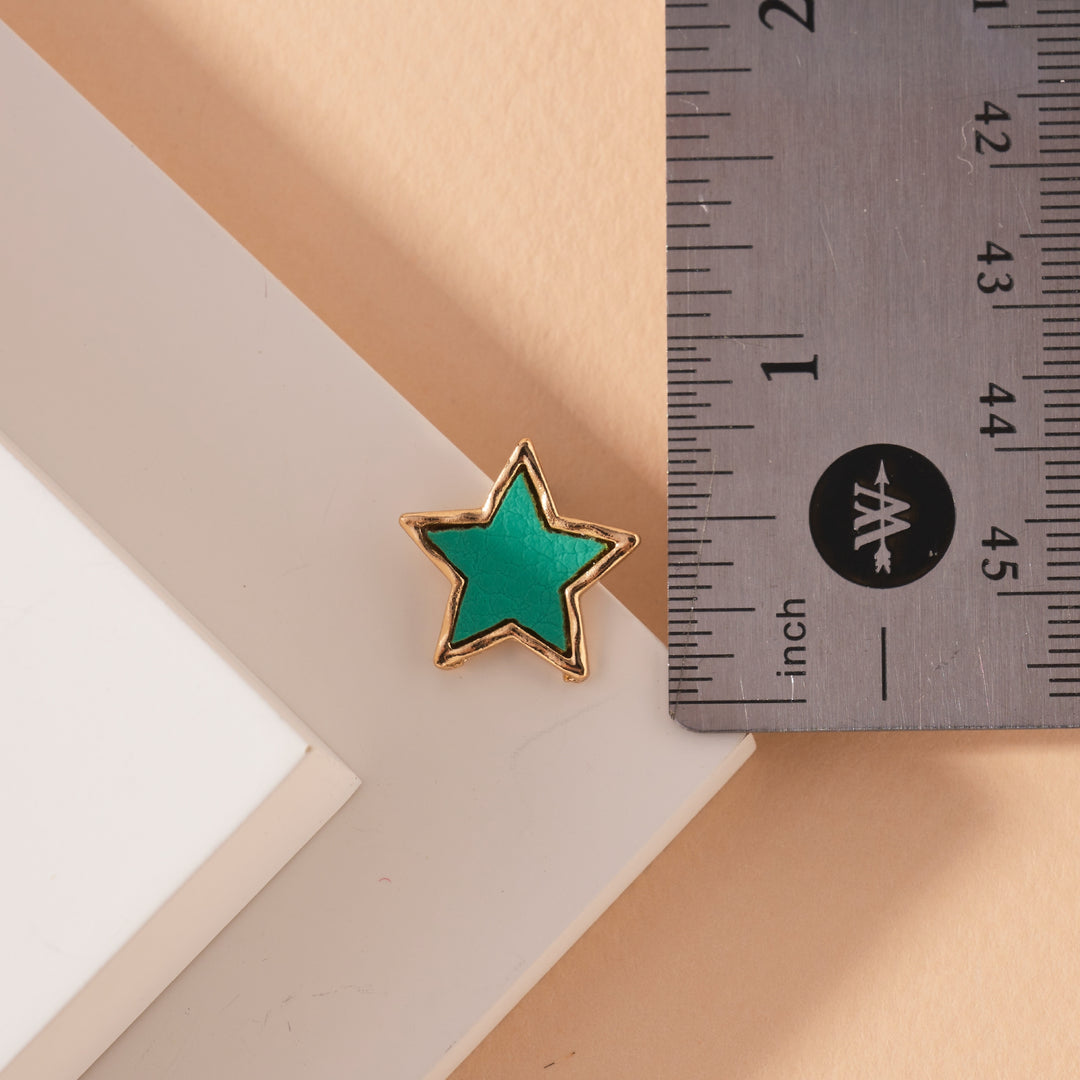 Colorful Leather Star Post Earrings