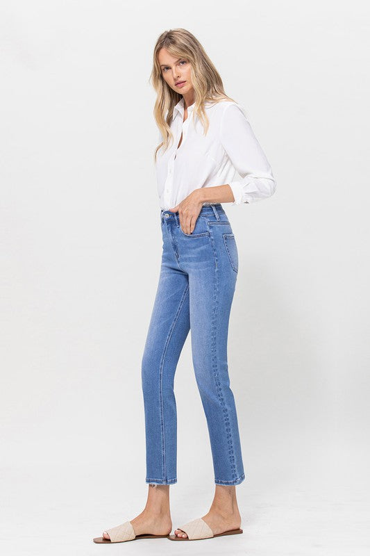 Vervet by Flying Monkey High Rise Stretch Crop Slim Straight