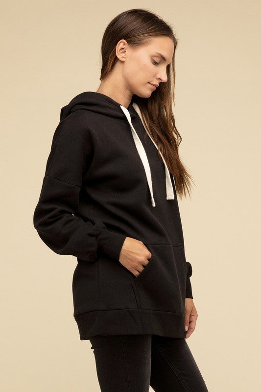 Zenana Oversized Hoodie Longline Sweatshirt