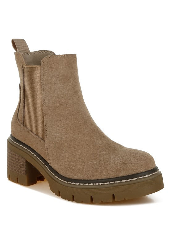 Rag Company Vostok Suede Chunky Chelsea Boots