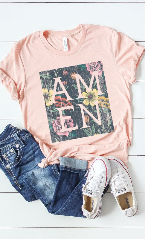 Floral Amen Graphic Tee