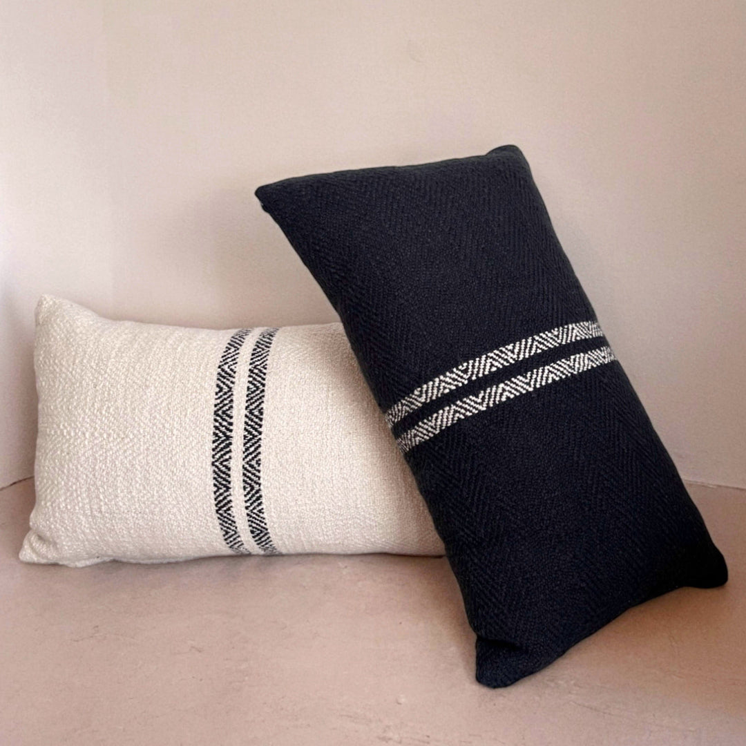 Hugh Lumbar Pillow - Cream