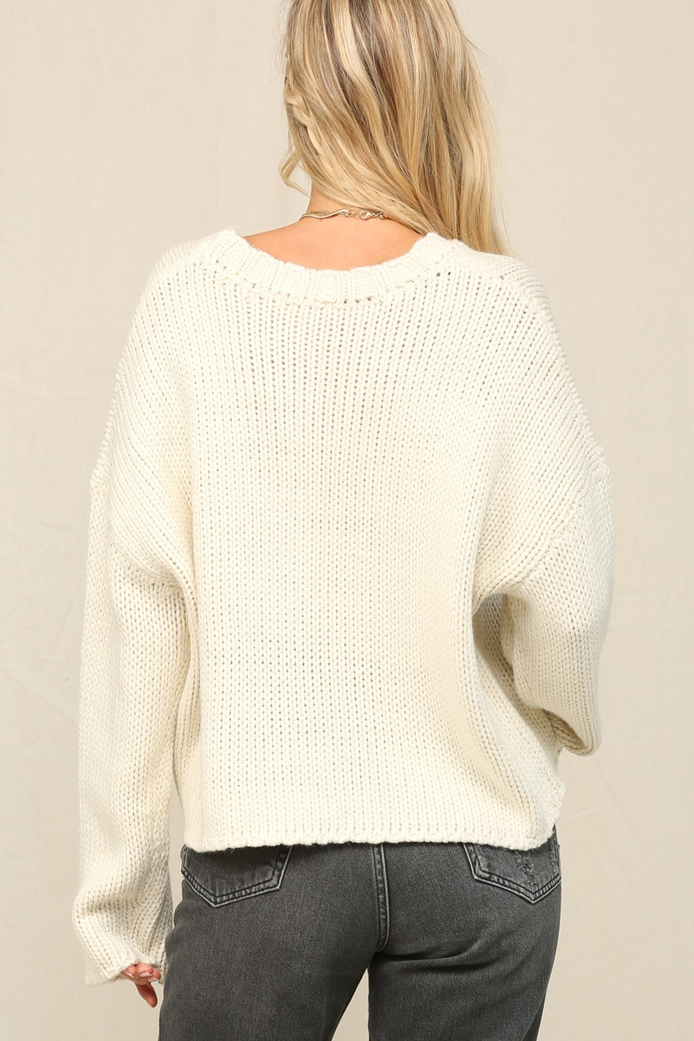 Star Intarsia Crop Sweater