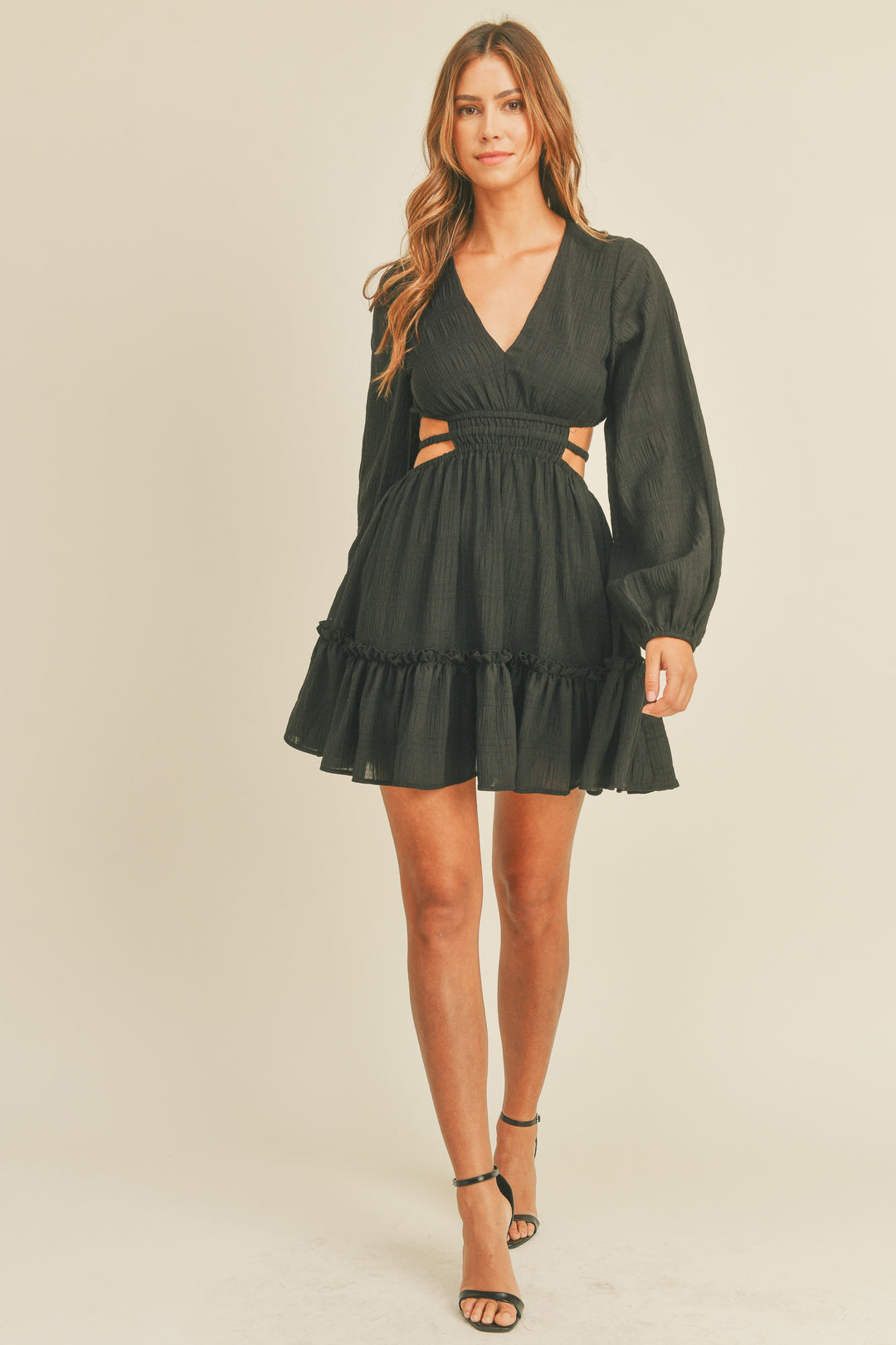 MABLE CUTOUT DETAIL FLARE DRESS