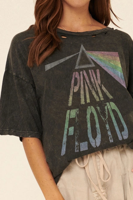 Pink Floyd Rainbow Dark Side of the Moon Graphic Tee