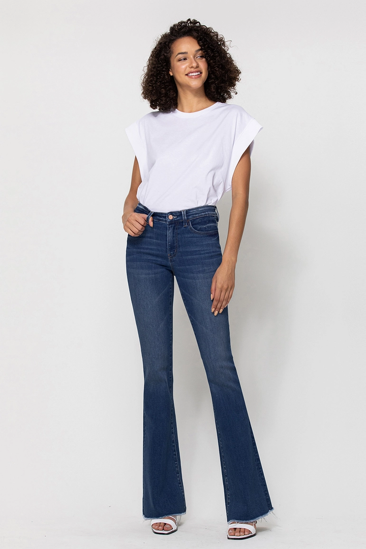 Vervet Alison Mid Rise Mini Flare Jeans